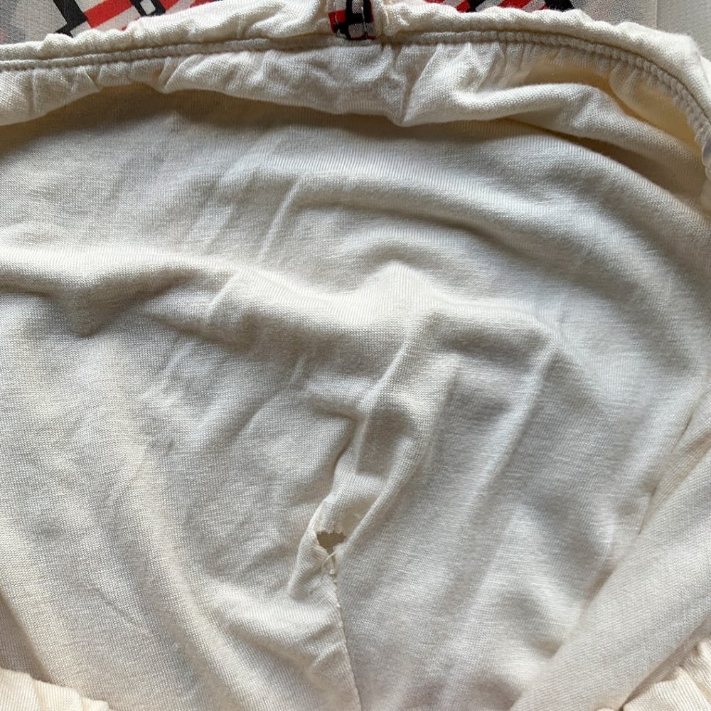 Women's Cream Pink Strapless Maxi Dress Vacation Resortwear Modcloth - Picture 7 of 9